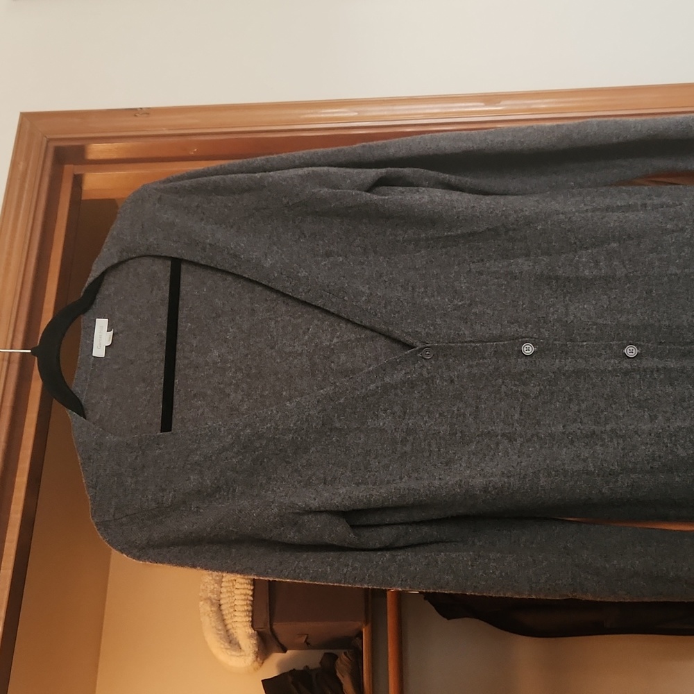 Garnet Hill long cashmere sweater dark grey